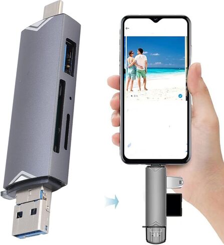 EBTOOLS 6 in 1 Multifunction Card Reader, USB 3.0 Memory Card Reader with Plug and Play, for SDXC SDHC MMC XC UHS I Cards, Compatible with 2000 to 10 in Kuwait