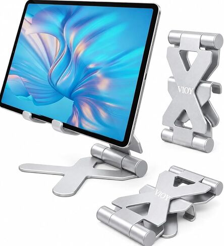 حامل VIOY قابل للطي وقابل للتعديل لأجهزة iPad، حامل تابلت سطح المكتب من الألومنيوم للهاتف والوسادة والكمبيوتر اللوحي in Kuwait