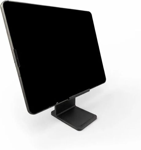 Minimalist Tablet Stand for Desk, 3D Printed Holder for Tablets up to 10 Inches, Compact Portable Desktop Stand, Black in Kuwait