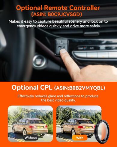 Vantrue N4 Pro 4K 3 Channel Dash Cam، STARVIS 2 IMX678 x PlatePix™ x HDR للرؤية الليلية، 4K+1080P+1080P كاميرا أمامية داخلية وخلفية، التحكم الصوتي، WiFi، GPS (متجدد) in Kuwait