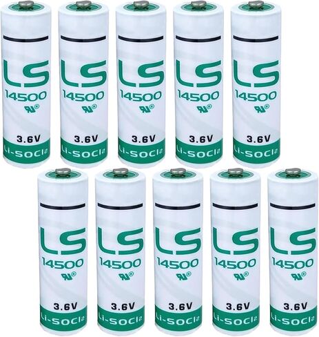 (10 عبوات) بطارية LS 14500 لبطارية LS14500 3.6 فولت AA المستخدمة في اختبار المعدات الإلكترونية الخاصة، 2600 مللي أمبير (10 قطع) in Kuwait