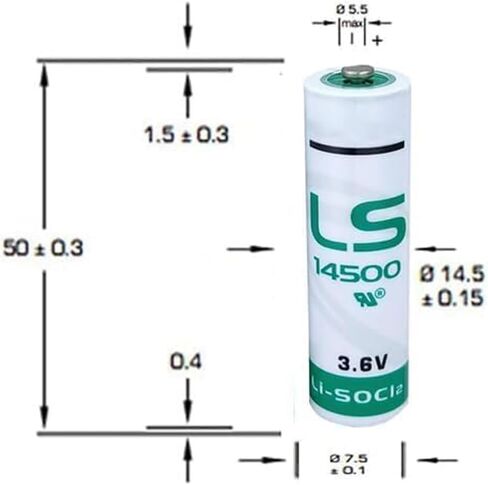 (10 عبوات) بطارية LS 14500 لبطارية LS14500 3.6 فولت AA المستخدمة في اختبار المعدات الإلكترونية الخاصة، 2600 مللي أمبير (10 قطع) in Kuwait