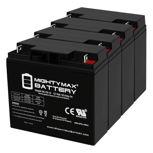 Mighty Max Battery 12V 18AH SLA Battery for Werker SLAA12-18NB - 4 Pack in Kuwait