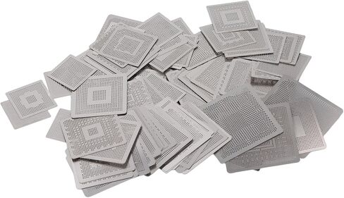 Fafeicy BGA Reballing Stencils، 304 قوالب من الفولاذ المقاوم للصدأ لإصلاح بطاقة رسومات الكمبيوتر المحمول، مجموعة متينة مكونة من 144 قطعة مع علامات دقيقة in Kuwait