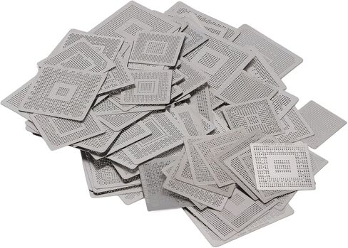 Fafeicy BGA Reballing Stencils، 304 قوالب من الفولاذ المقاوم للصدأ لإصلاح بطاقة رسومات الكمبيوتر المحمول، مجموعة متينة مكونة من 144 قطعة مع علامات دقيقة in Kuwait