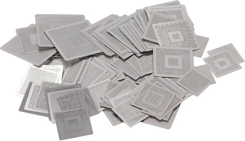 Fafeicy BGA Reballing Stencils، 304 قوالب من الفولاذ المقاوم للصدأ لإصلاح بطاقة رسومات الكمبيوتر المحمول، مجموعة متينة مكونة من 144 قطعة مع علامات دقيقة in Kuwait