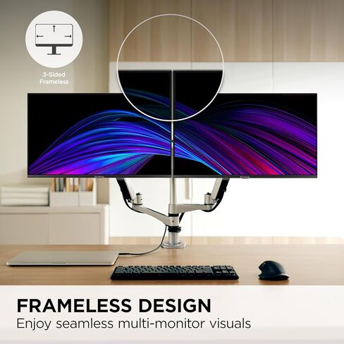 مجموعة الشاشات المزدوجة ViewSonic VA2456A-MHD_H2 بدون إطار IPS بدقة 1080 بكسل للرأس فقط مع 120 هرتز، والعناية بالعين، وقابلة للتركيب على VESA، ومدخل HDMI، وDisplayPort، وVGA للمنزل والمكتب (متجدد) in Kuwait