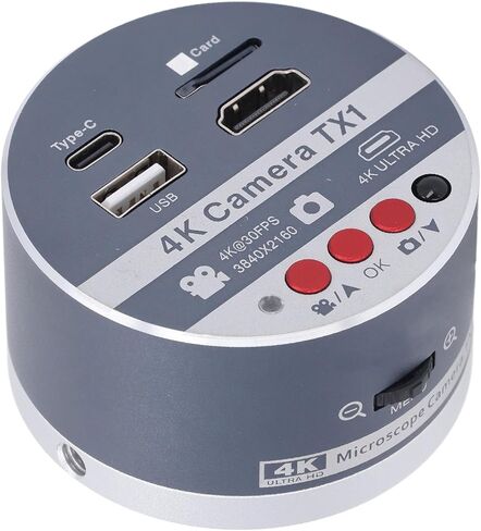 4K Microscope Camera, IMX678 Lens 1/1.8 Inch Sensor Photo Video Camera with HD Multimedia Interface Output, for Microscope Observation Applications (US Plug) in Kuwait