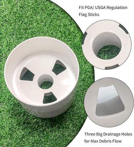 Golf Hole Cup,Accessories for Backyard Practice Putting Green, ABS Plastic Golf Putting Cup for Outdoor, Dimension 4" Depth, Diameter 4 1/4 inches-1&4PCS in Kuwait