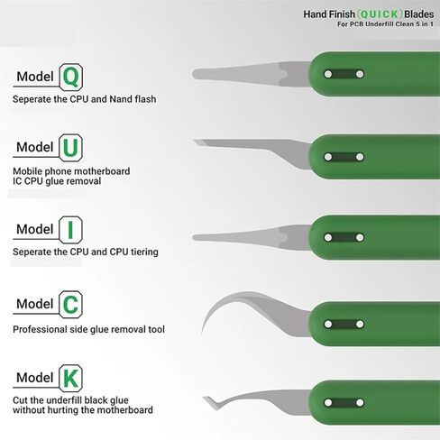 5PC/Set Hand Polishing Quick Glue Removal 5-in-1 Blade Set for Mobile Phone Motherboard Chip Cutting Scraping Knife in Kuwait