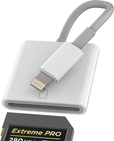 قارئ بطاقة Lightning SD لجهاز iPhone 14 13 Pro Max محول لـ Apple MFI معتمد لجهاز iPad pro air كاميرا رقمية محول نقل الصور الذاكرة ملحقات تخزين مدمجة Drive Stick Computer Dongle in Kuwait