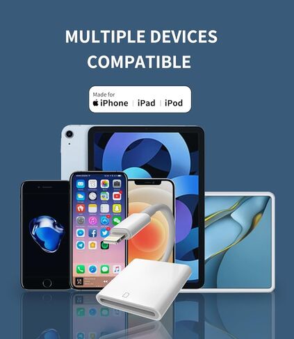 قارئ بطاقة Lightning SD لجهاز iPhone 14 13 Pro Max محول لـ Apple MFI معتمد لجهاز iPad pro air كاميرا رقمية محول نقل الصور الذاكرة ملحقات تخزين مدمجة Drive Stick Computer Dongle in Kuwait