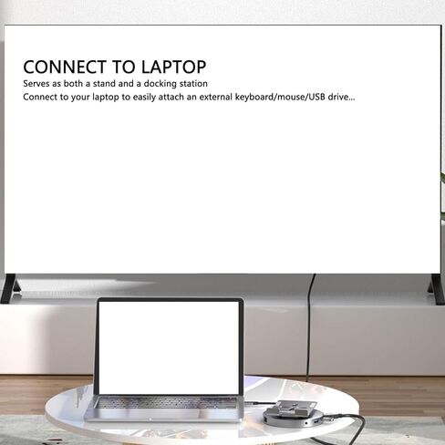 حامل محطة إرساء USB C، حامل كمبيوتر لوحي 10 في 1 مع قارئ بطاقة 3.5 ملم مقبس صوت USB 3.0 100 وات منفذ PD، لأجهزة الكمبيوتر المحمولة وأجهزة الكمبيوتر اللوحية وأجهزة الألعاب in Kuwait
