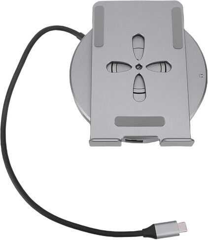 حامل محطة إرساء USB C، حامل كمبيوتر لوحي 10 في 1 مع قارئ بطاقة 3.5 ملم مقبس صوت USB 3.0 100 وات منفذ PD، لأجهزة الكمبيوتر المحمولة وأجهزة الكمبيوتر اللوحية وأجهزة الألعاب in Kuwait