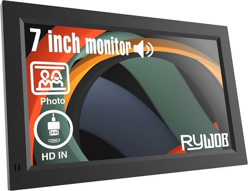 شاشة صغيرة مقاس 7 بوصات، شاشة TFT LCD، مدخل HDMI/USB/بطاقة/AV، شاشة صغيرة مع مكبرات صوت مدمجة وجهاز تحكم عن بعد، شاشة صغيرة متعددة الوظائف لجهاز Raspberry Pi PC/TV/DVD in Kuwait