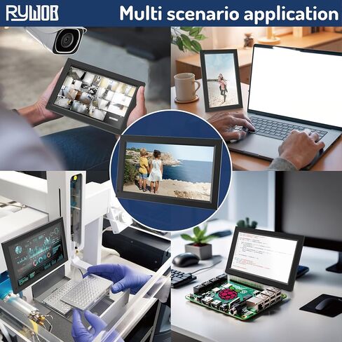شاشة صغيرة مقاس 7 بوصات، شاشة TFT LCD، مدخل HDMI/USB/بطاقة/AV، شاشة صغيرة مع مكبرات صوت مدمجة وجهاز تحكم عن بعد، شاشة صغيرة متعددة الوظائف لجهاز Raspberry Pi PC/TV/DVD in Kuwait