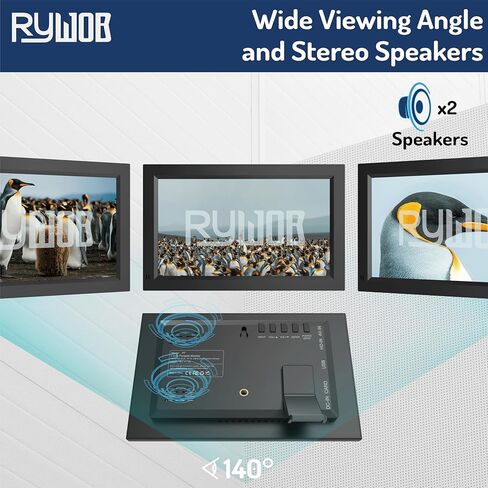 شاشة صغيرة مقاس 7 بوصات، شاشة TFT LCD، مدخل HDMI/USB/بطاقة/AV، شاشة صغيرة مع مكبرات صوت مدمجة وجهاز تحكم عن بعد، شاشة صغيرة متعددة الوظائف لجهاز Raspberry Pi PC/TV/DVD in Kuwait