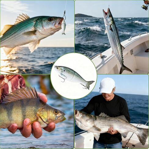 SwimShad Glide Baits Jointed Slow Sink Bass Lure, Swimbait Bass Pike Salmon Trout Muskie Fishing Lure in Saudi Arabia