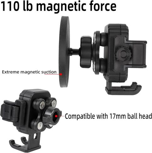 Magnetic Motorcycle Phone Mount: 88 lb Strong Magnetic Pull for Gas Tank, Heavy-Duty with Vibration Dampener, Camera Friendly, One-Handed 1-Second Lock & Release, Fits 4.7-7.2" Smartphones in Kuwait