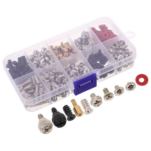 360pcs Computer Screw Kit with Mounting Screws for PC Case Motherboard Hard Drive SSD and Fan Repair Hardware Assortment for Desktop and Laptop Building and Maintenance in Kuwait