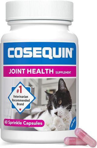 Nutramax Laboratories Cosequin® للقطط ذات القوة القصوى بالإضافة إلى كبسولات Boswellia - خط احترافي، بيج، 60 قطعة (عبوة من قطعة واحدة) in Kuwait