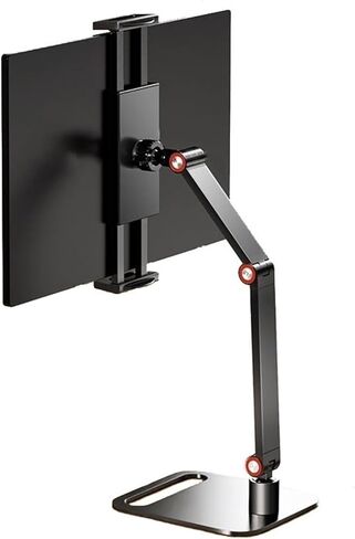 Monitor Arms Portable Monitor Holder for Phones/Tablets/Screens Up to 17.3 Inches, Foldable Carbon Steel Tablet Desk Stand, Holds to 11.0 Lbs Desk Accessories in Kuwait