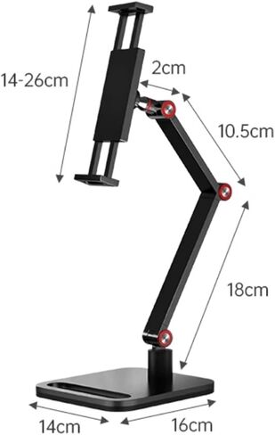 Monitor Arms Portable Monitor Holder for Phones/Tablets/Screens Up to 17.3 Inches, Foldable Carbon Steel Tablet Desk Stand, Holds to 11.0 Lbs Desk Accessories in Kuwait