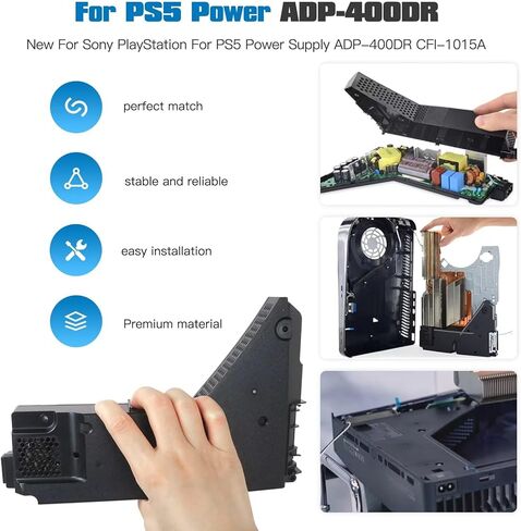 [2025 جديد] استبدال وحدة إمداد الطاقة ADP-400DR، CFI-1015A لجهاز So-ny PS5 PlayStation 5 - أسود in Kuwait