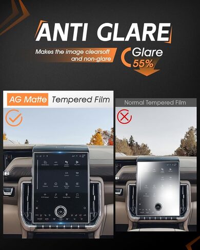 واقي شاشة CDEFG For 2025 2026 GMC Yukon - زجاج مقسى غير لامع مضاد للوهج مقاس 16.8 بوصة - ملحقات شاشة اللمس Yukon (Elevation, AT4, Denali, AT4 Ultimate, Denali Ultimate) in Kuwait