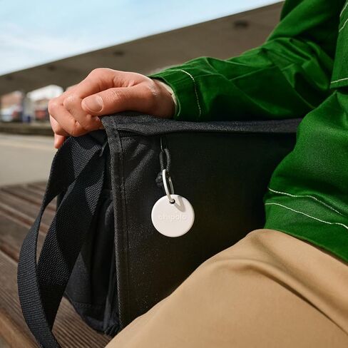 Chipolo POP Tracker Tag - Colorful, Compatible, Loud Bluetooth Tracker with Call Your Phone & Out of Range Alert, Works with Apple Find My or Google's Find My Device - 2 Pack (White, Black) in Kuwait