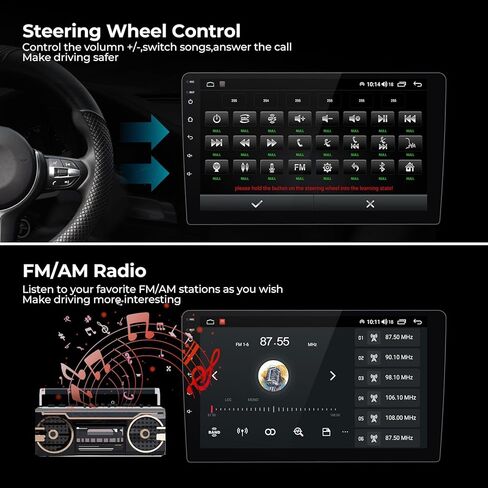 لكرايسلر 300 2015-2019 راديو تحديث استبدال ستيريو السيارة مع Carplay & Android Auto 8-Core 4+64G وحدة الرأس 9 بوصة 1280x720 IPS شاشة تعمل باللمس بلوتوث in Kuwait