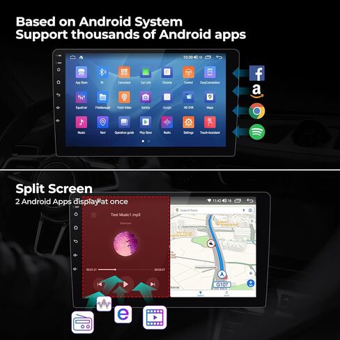 لكرايسلر 300 2015-2019 راديو تحديث استبدال ستيريو السيارة مع Carplay & Android Auto 8-Core 4+64G وحدة الرأس 9 بوصة 1280x720 IPS شاشة تعمل باللمس بلوتوث in Kuwait