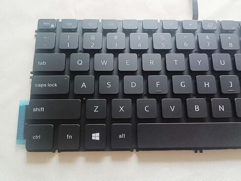 لوحة مفاتيح بديلة جديدة بإضاءة خلفية أمريكية لأجهزة الكمبيوتر المحمول Dell Inspiron 7300 7306 7405 2 في 1 P121G P125G P126G باللون الأسود مع إضاءة خلفية in Kuwait