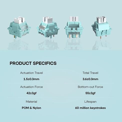 MechLands Aula F99 PRO 96% Mechanical Gaming Keyboard with LEOBOG Ice Vein 100 Pcs 42gf Linear Keyboard Switches in Kuwait