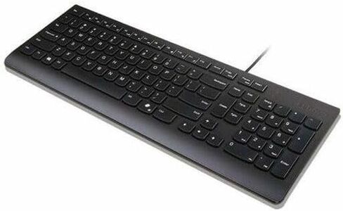 Lenovo Essential Wired Keyboard Black US English - Cable Connectivity - USB Type A Interface - Copilot Hot Key(s) - Windows 10, Windows 11 - English (US) - PC - Plunger Keyswitch - Black in Kuwait