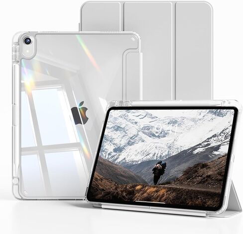 حافظة kenke لجهاز iPad (A16) الجيل الحادي عشر 11 بوصة 2025، iPad الجيل العاشر 10.9 بوصة 2022 مع حامل أقلام، غطاء إطاري ناعم نحيف من مادة TPU مع غطاء خلفي صلب شفاف شفاف، نوم/استيقاظ تلقائي، وردي فاتح in Kuwait