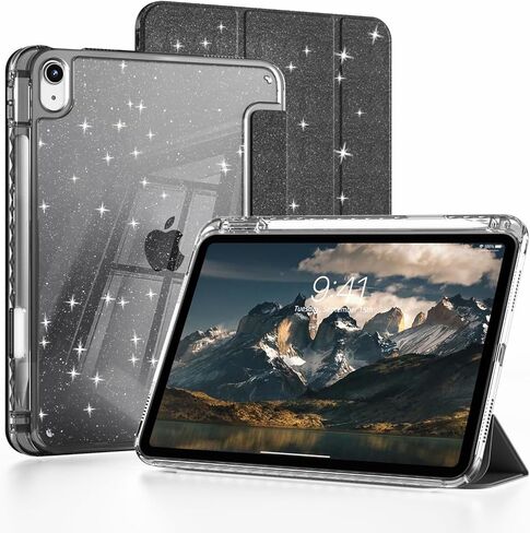 حافظة kenke لجهاز iPad (A16) الجيل الحادي عشر 11 بوصة 2025، iPad الجيل العاشر 10.9 بوصة 2022 مع حامل أقلام، غطاء إطاري ناعم نحيف من مادة TPU مع غطاء خلفي صلب شفاف شفاف، نوم/استيقاظ تلقائي، وردي فاتح in Kuwait