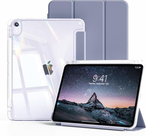 حافظة kenke لجهاز iPad (A16) الجيل الحادي عشر 11 بوصة 2025، iPad الجيل العاشر 10.9 بوصة 2022 مع حامل أقلام، غطاء إطاري ناعم نحيف من مادة TPU مع غطاء خلفي صلب شفاف شفاف، نوم/استيقاظ تلقائي، وردي فاتح in Kuwait