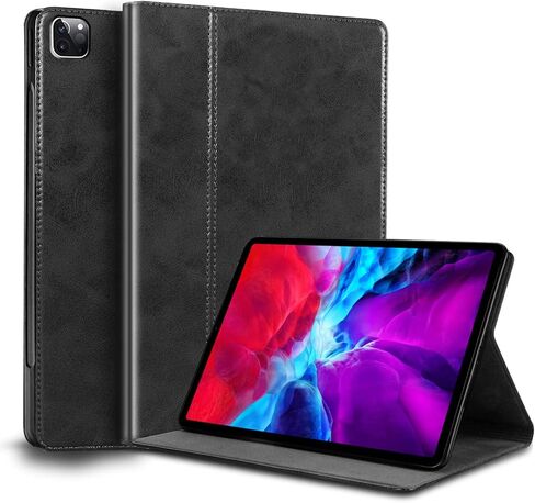 for Ipad Pro 11-inch 4th/3rd/2nd/1st Gen Case 2022/2021/2020/2018 Genuine Leather Cover Protective Shell,Auto Wake/Sleep.Blue in Saudi Arabia