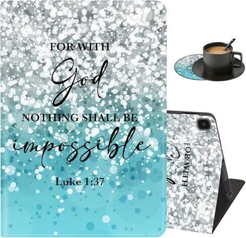 for Samsung Galaxy Tab A8 10.5-inch Case, Ultra-Thin Multi-Angle Bracket Full Body Case with Wake/Sleep Function, for Samsung Galaxy A8 2022 [SM-X200/X205/X207] - Blue Flash Bible Pattern in Kuwait