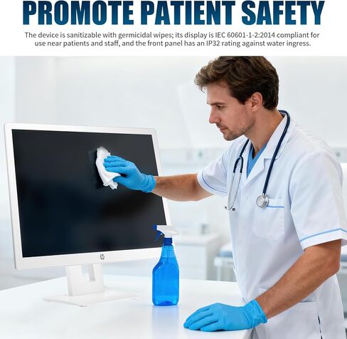 HP Healthcare Edition HC241P شاشة المراجعة السريرية مقاس 24 بوصة بدون حامل، معايرة DICOM للمراجعة السريرية وعرض التشخيص الدقيق، كابلات HDMI/DP/VGA/USB 2.0 من النوع B إلى النوع A in Kuwait