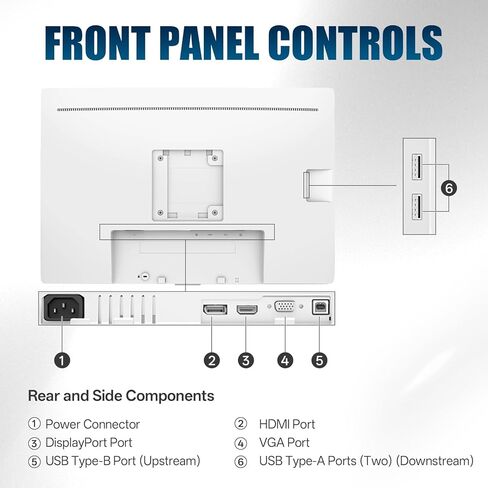 HP Healthcare Edition HC241P شاشة المراجعة السريرية مقاس 24 بوصة بدون حامل، معايرة DICOM للمراجعة السريرية وعرض التشخيص الدقيق، كابلات HDMI/DP/VGA/USB 2.0 من النوع B إلى النوع A in Kuwait