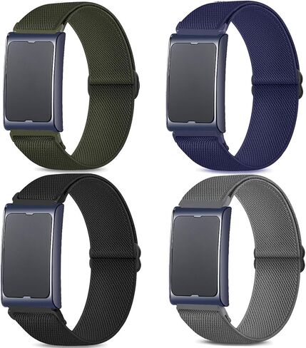 4 عبوات من أحزمة ساعة قابلة للتمدد للكاحل/الذراع متوافقة مع حزام Amazfit Helio، سوار رياضي مرن من النايلون بحلقة 22 مم لحزام Amazfit Helio in Kuwait