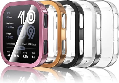 حافظة حماية للشاشة الناعمة من Simpeak مكونة من 5 قطع متوافقة مع الساعة الذكية Amazfit Bip 6، حماية كاملة، وردي وردي/شفاف/فضي/أسود/ذهبي وردي in Kuwait
