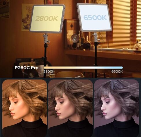 لوحة ضوء فيديو LED محمولة من Godox LEDP-260C، إضاءة ناعمة التصوير خافتة 41.5 سم للتيار / يوتيوب/ستوديو، 3300K-5600K ثنائية اللون، البطارية أو DC تعمل بالتشغيل، مع جهاز تحكم عن بعد in Kuwait