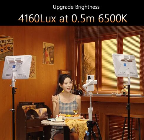 لوحة ضوء فيديو LED محمولة من Godox LEDP-260C، إضاءة ناعمة التصوير خافتة 41.5 سم للتيار / يوتيوب/ستوديو، 3300K-5600K ثنائية اللون، البطارية أو DC تعمل بالتشغيل، مع جهاز تحكم عن بعد in Kuwait