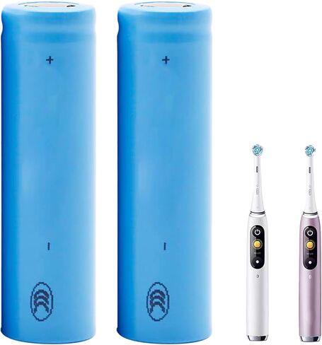 Nzzz 2Pcs [1250mAh] Replacement Battery for Braun Oral-B iO Series iO9, iO6, iO7, iO8, iO10 Toothbrush Type 3758 Type 3776 Type 3794 (Confirm Battery fit Before Purchase) in Kuwait