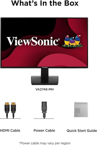 ViewSonic VA2748-MH 27 Inch Full HD 1080p IPS Monitor with 120Hz, Variable Refresh Rate, Eye Care, HDMI, and VGA Inputs for Home and Office (Renewed) in Kuwait
