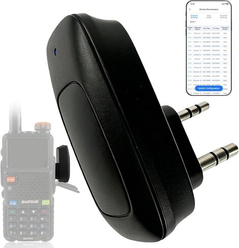 BAOFENG Programming Adapter, Wireless Radio Programmer Compatible with UV-5R, UV-5R Mini, UV-82, BF-888S, Support iOS & Android App, No PC Driver Required for Fast Frequency Setup in Kuwait