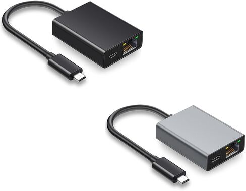 محول إيثرنت YEZriler لـ Fire TV Stick، محول Micro USB إلى RJ45 Ethernet متوافق مع Fire TV Stick/4K/4K Max، مكعب - أسود ورمادي in Kuwait